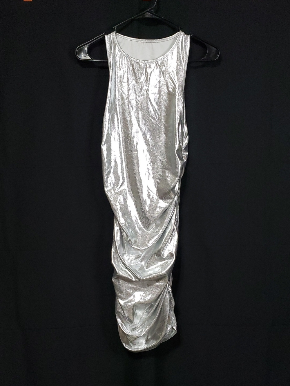 SHEIN Silver Metallic Sleeveless Bodycon Dress